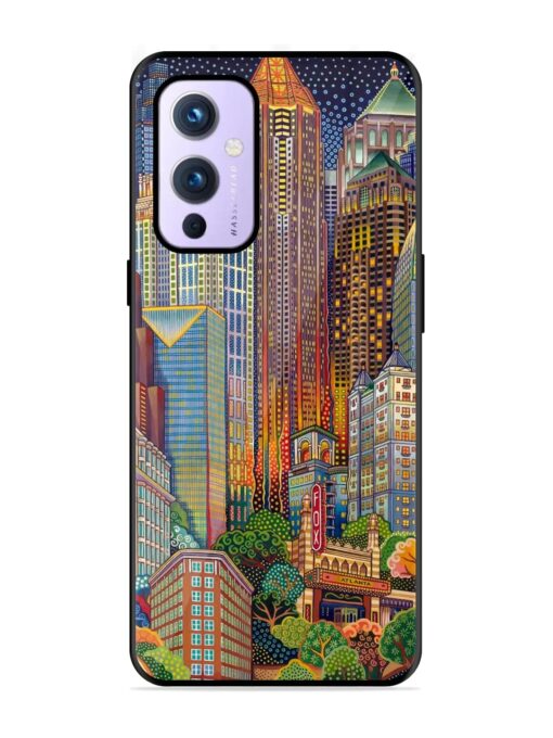 Cityscapes Art Glossy Metal Phone Cover for Oneplus 9 (5G) Zapvi