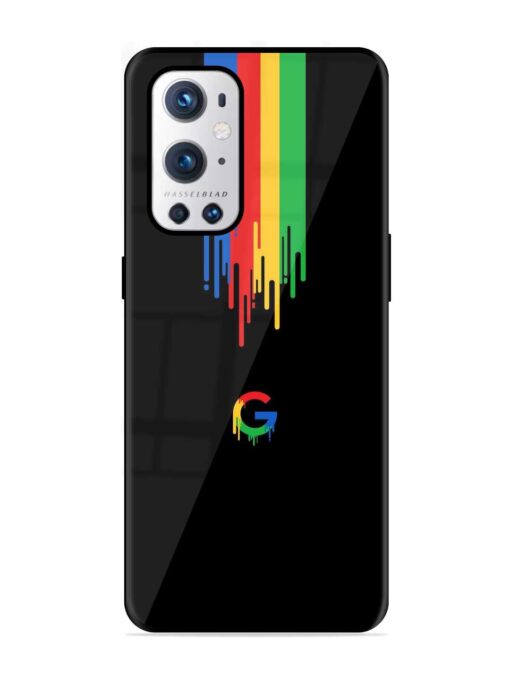 Google Logo Glossy Metal Phone Cover for Oneplus 9 Pro (5G) Zapvi