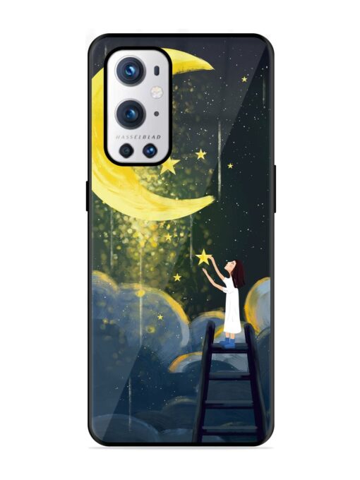 Moonlight Healing Night Illustration Glossy Metal TPU Phone Cover for Oneplus 9 Pro (5G) Zapvi