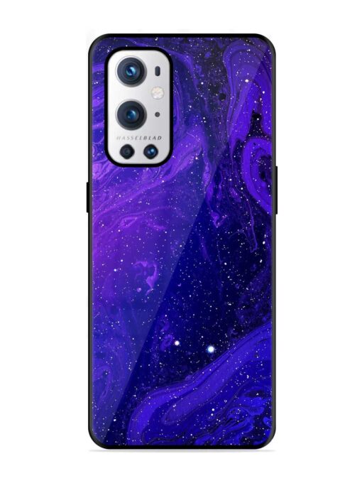 Galaxy Acrylic Abstract Art Glossy Metal Phone Cover for Oneplus 9 Pro (5G) Zapvi