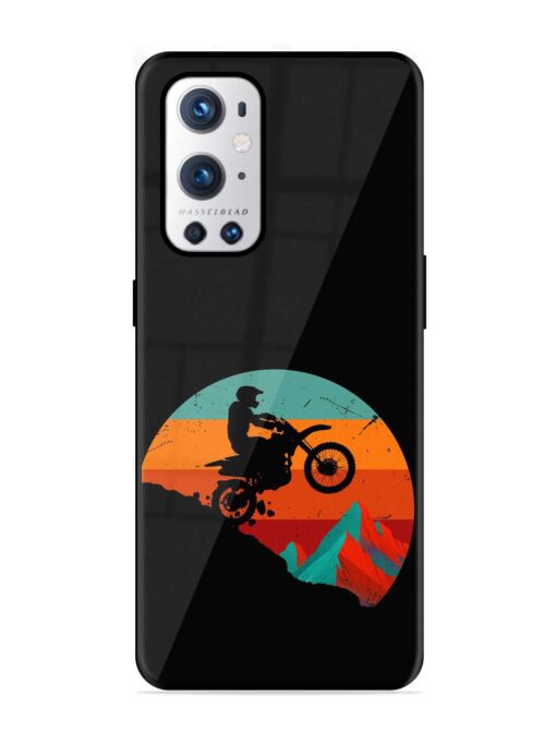 Mountain Bike Glossy Metal Phone Cover for Oneplus 9 Pro (5G) Zapvi