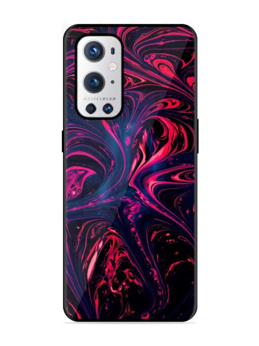 Abstract Background Glossy Metal Phone Cover for Oneplus 9 Pro (5G) Zapvi