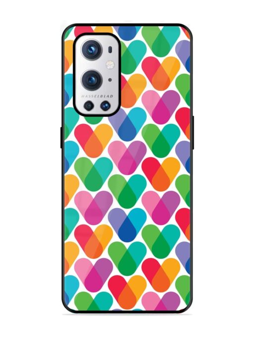 Overlapping Colors Colorful Glossy Metal TPU Phone Cover for Oneplus 9 Pro (5G) Zapvi