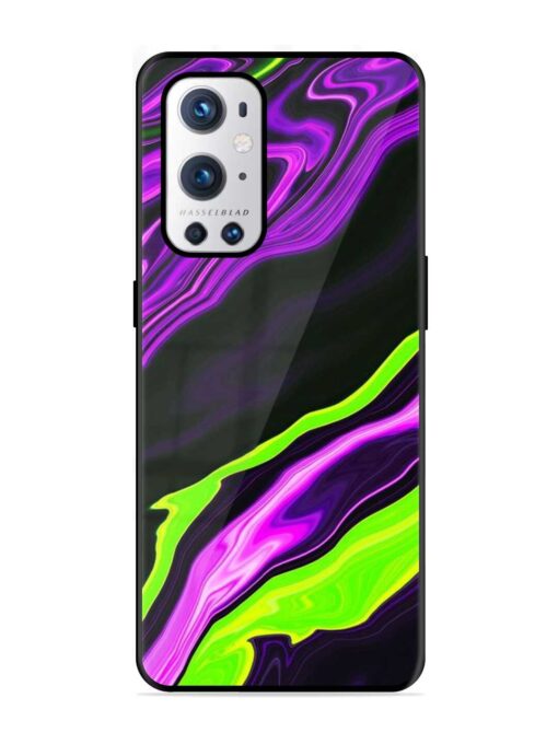 Bright Fluid Violet Glossy Metal Phone Cover for Oneplus 9 Pro (5G) Zapvi