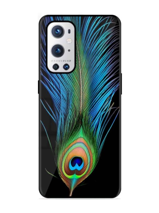 Peacock Feather Glossy Metal TPU Phone Cover for Oneplus 9 Pro (5G) Zapvi