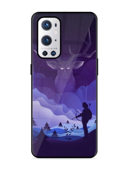 Deer Forest River Glossy Metal Phone Cover for Oneplus 9 Pro (5G) Zapvi