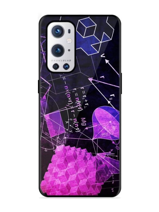 Math Physics Formula Art Glossy Metal Phone Cover for Oneplus 9 Pro (5G) Zapvi