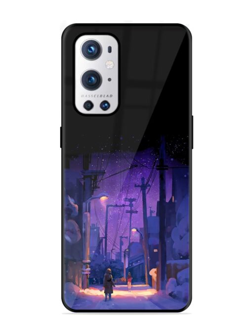 Winter Anime Art Glossy Metal Phone Cover for Oneplus 9 Pro (5G) Zapvi