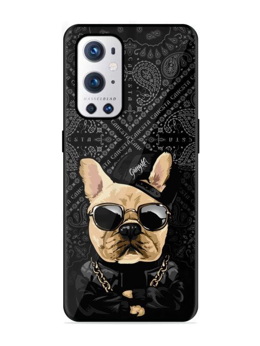 Gangsta Cool Sunmetales Dog Glossy Metal Phone Cover for Oneplus 9 Pro (5G) Zapvi