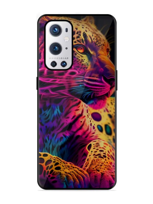 Leopard Art Glossy Metal Phone Cover for Oneplus 9 Pro (5G) Zapvi