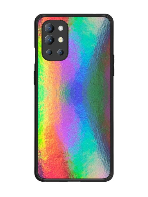 Colorful Holographic Background Glossy Metal TPU Phone Cover for Oneplus 9R (5G) Zapvi