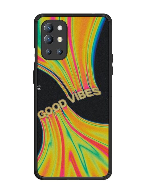 Good Vibes Glossy Metal Phone Cover for Oneplus 9R (5G) Zapvi