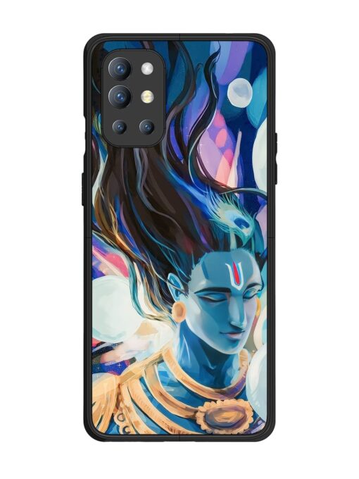 Bhagwan Sri Krishna Glossy Metal Phone Cover for Oneplus 9R (5G) Zapvi