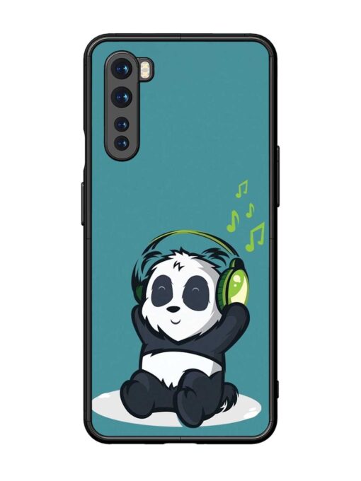 Music Panda Glossy Metal Phone Cover for Oneplus Nord Zapvi