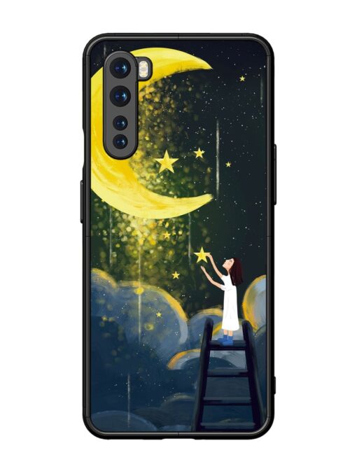 Moonlight Healing Night Illustration Glossy Metal TPU Phone Cover for Oneplus Nord Zapvi