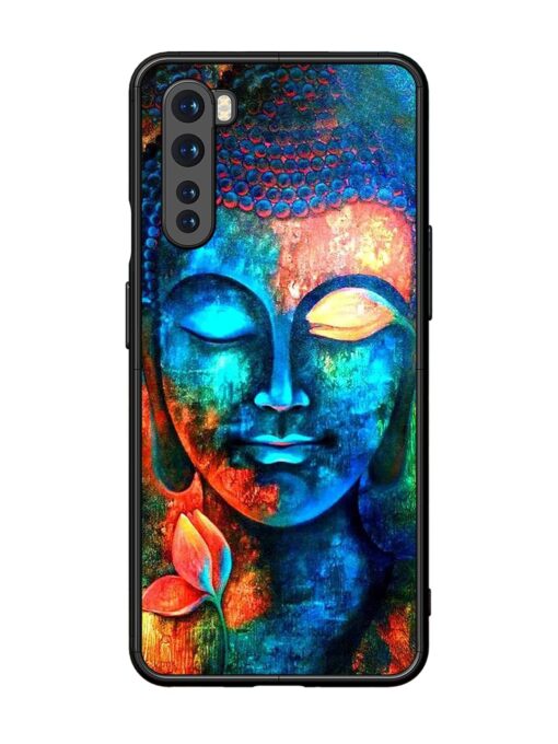 Buddha Painting Glossy Metal Phone Cover for Oneplus Nord Zapvi