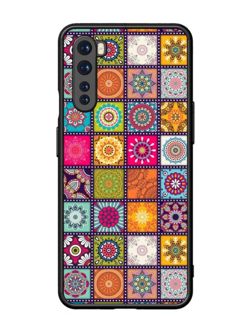 Seamless Pattern Vintage Glossy Metal Phone Cover for Oneplus Nord Zapvi