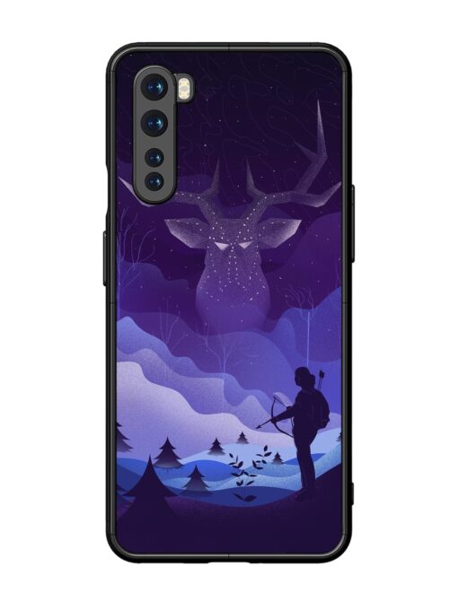 Deer Forest River Glossy Metal Phone Cover for Oneplus Nord Zapvi