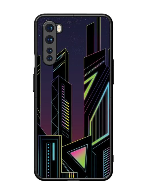 Neon Dreamscape Glossy Metal Phone Cover for Oneplus Nord Zapvi