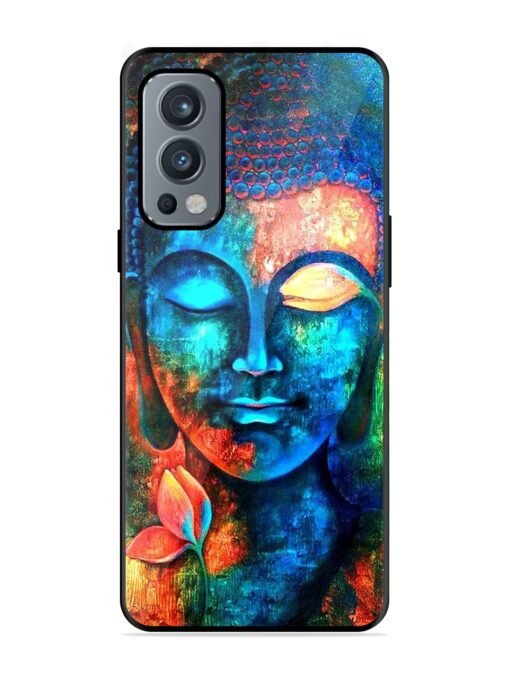 Buddha Painting Glossy Metal Phone Cover for Oneplus Nord 2 (5G) Zapvi