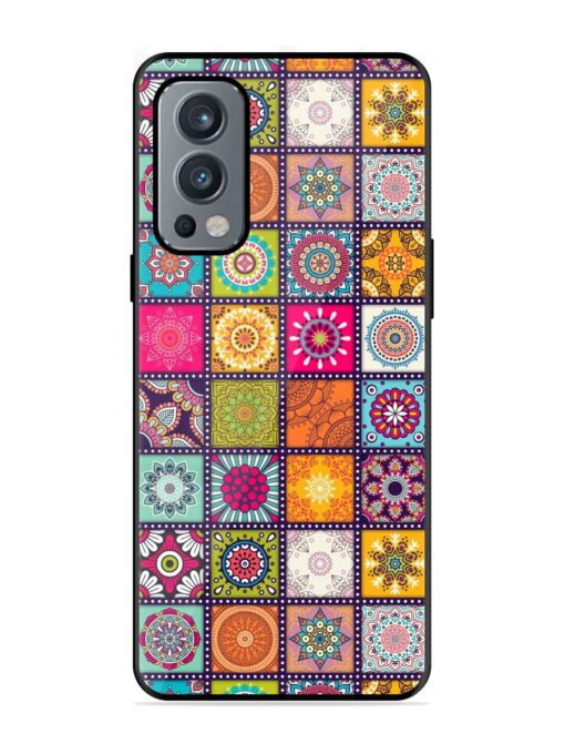 Seamless Pattern Vintage Glossy Metal Phone Cover for Oneplus Nord 2 (5G) Zapvi