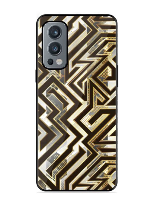 Technology Geometric Seamless Glossy Metal Phone Cover for Oneplus Nord 2 (5G) Zapvi