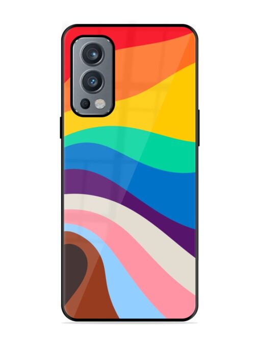 Minimal Pride Art Glossy Metal Phone Cover for Oneplus Nord 2 (5G) Zapvi