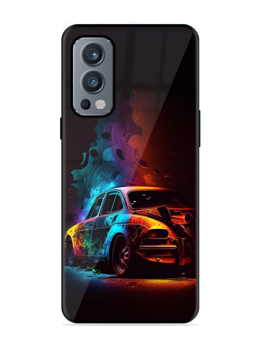 High Classic Car Art Glossy Metal Phone Cover for Oneplus Nord 2 (5G) Zapvi