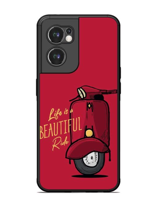 Life Is Beautiful Rides Glossy Metal Phone Cover for Oneplus Nord Ce 2 (5G) Zapvi