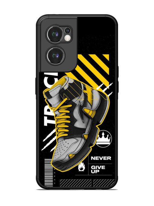 Shoe Background Glossy Metal Phone Cover for Oneplus Nord Ce 2 (5G) Zapvi