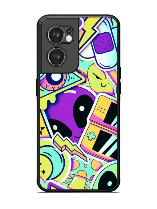 Scratch Art Glossy Metal Phone Cover for Oneplus Nord Ce 2 (5G) Zapvi