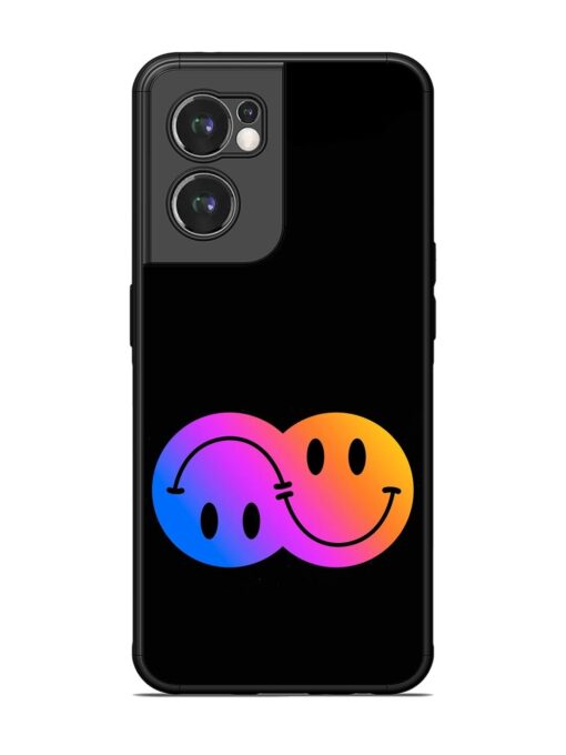 Gradient Smile Art Glossy Metal TPU Phone Cover for Oneplus Nord Ce 2 (5G) Zapvi