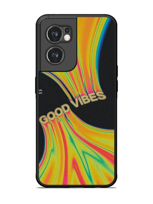 Good Vibes Glossy Metal Phone Cover for Oneplus Nord Ce 2 (5G) Zapvi