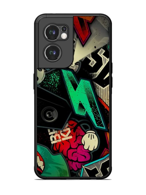 Graffiti Art Glossy Metal Phone Cover for Oneplus Nord Ce 2 (5G) Zapvi