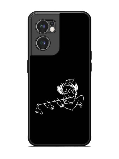 Krishna Flute Glossy Metal Phone Cover for Oneplus Nord Ce 2 (5G) Zapvi