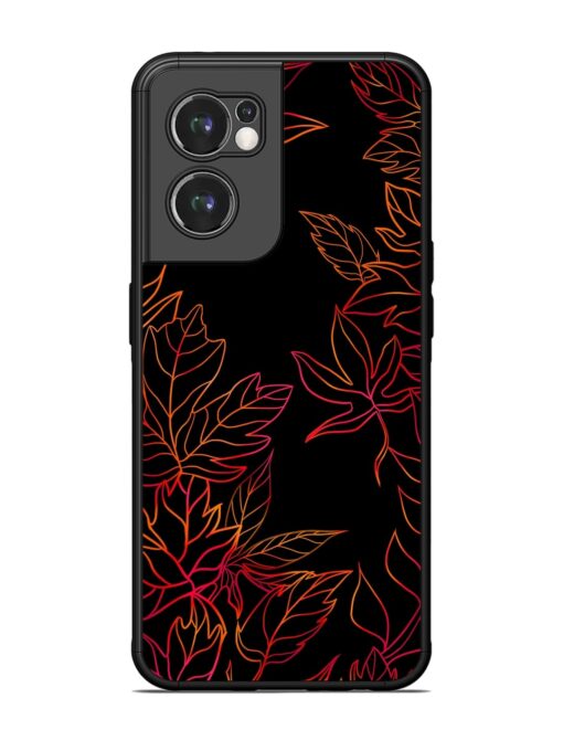 Red Floral Pattern Glossy Metal Phone Cover for Oneplus Nord Ce 2 (5G) Zapvi