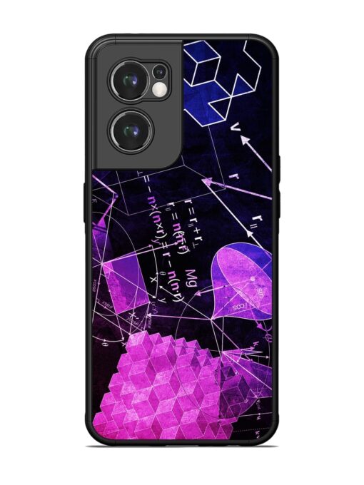 Math Physics Formula Art Glossy Metal Phone Cover for Oneplus Nord Ce 2 (5G) Zapvi