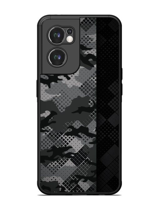 Dark Camouflage Glossy Metal Phone Cover for Oneplus Nord Ce 2 (5G) Zapvi