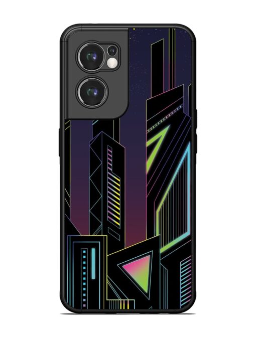 Neon Dreamscape Glossy Metal Phone Cover for Oneplus Nord Ce 2 (5G) Zapvi