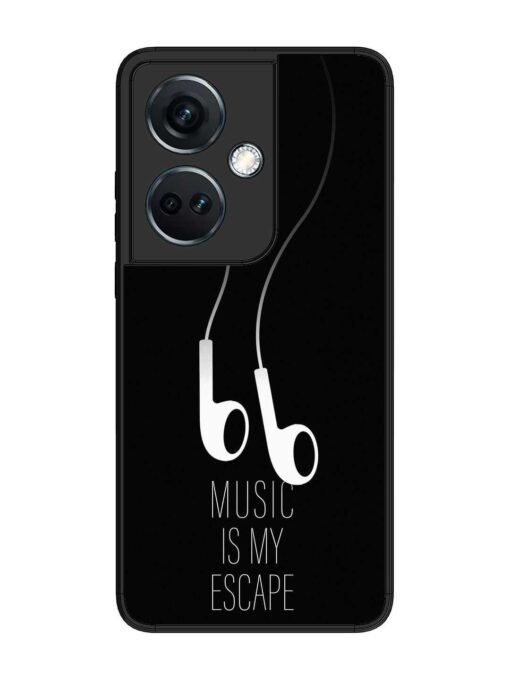 Music Is My Escape Glossy Metal Phone Cover for Oneplus Nord Ce 3 (5G) Zapvi