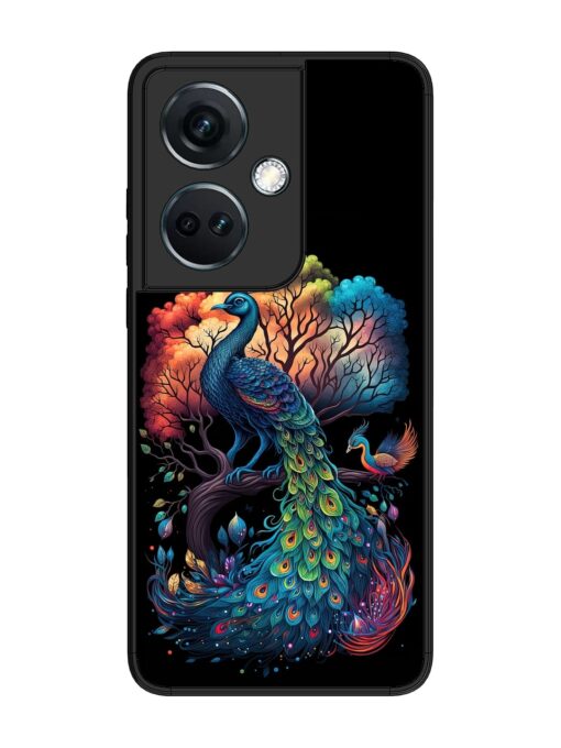 Peacock Tree Art Glossy Metal Phone Cover for Oneplus Nord Ce 3 (5G) Zapvi