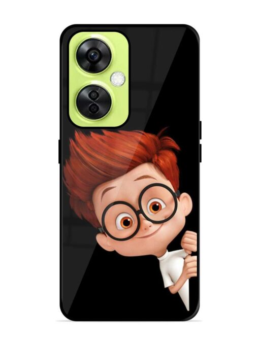 Smart Boy Cartoon Glossy Metal Phone Cover for Oneplus Nord Ce 3 Lite (5G) Zapvi