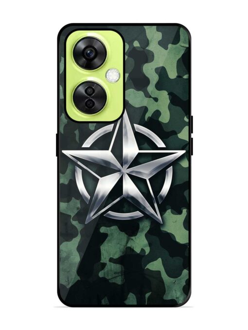 Indian Army Star Design Glossy Metal Phone Cover for Oneplus Nord Ce 3 Lite (5G) Zapvi