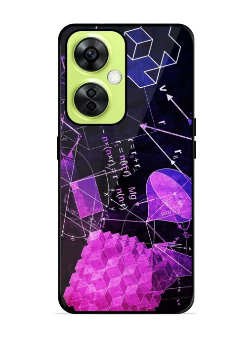 Math Physics Formula Art Glossy Metal Phone Cover for Oneplus Nord Ce 3 Lite (5G) Zapvi