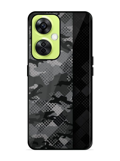 Dark Camouflage Glossy Metal Phone Cover for Oneplus Nord Ce 3 Lite (5G) Zapvi