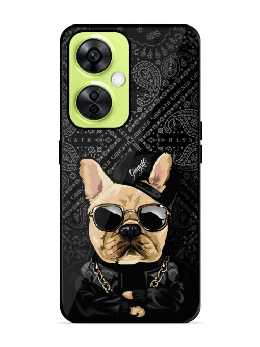 Gangsta Cool Sunmetales Dog Glossy Metal Phone Cover for Oneplus Nord Ce 3 Lite (5G) Zapvi