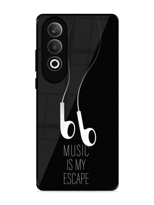 Music Is My Escape Glossy Metal Phone Cover for Oneplus Nord Ce 4 (5G) Zapvi