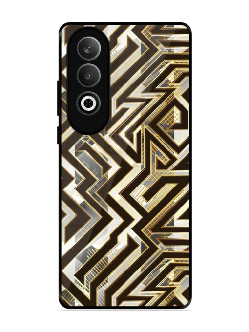 Technology Geometric Seamless Glossy Metal Phone Cover for Oneplus Nord Ce 4 (5G) Zapvi