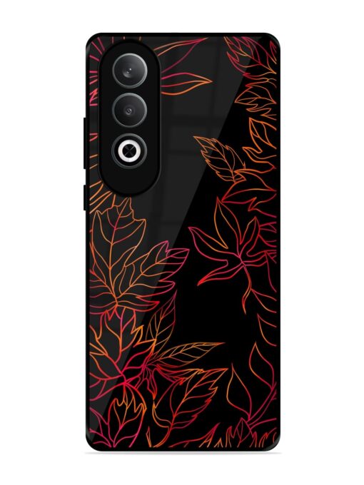 Red Floral Pattern Glossy Metal Phone Cover for Oneplus Nord Ce 4 (5G) Zapvi