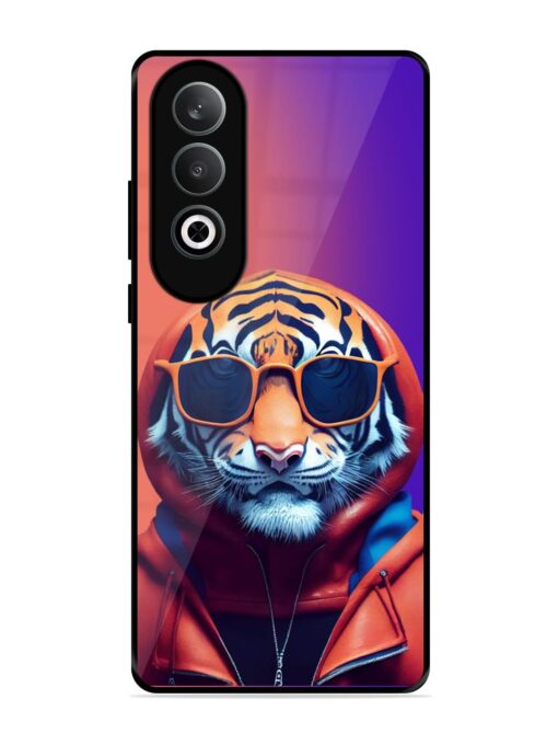 Tiger Animation Glossy Metal Phone Cover for Oneplus Nord Ce 4 (5G) Zapvi